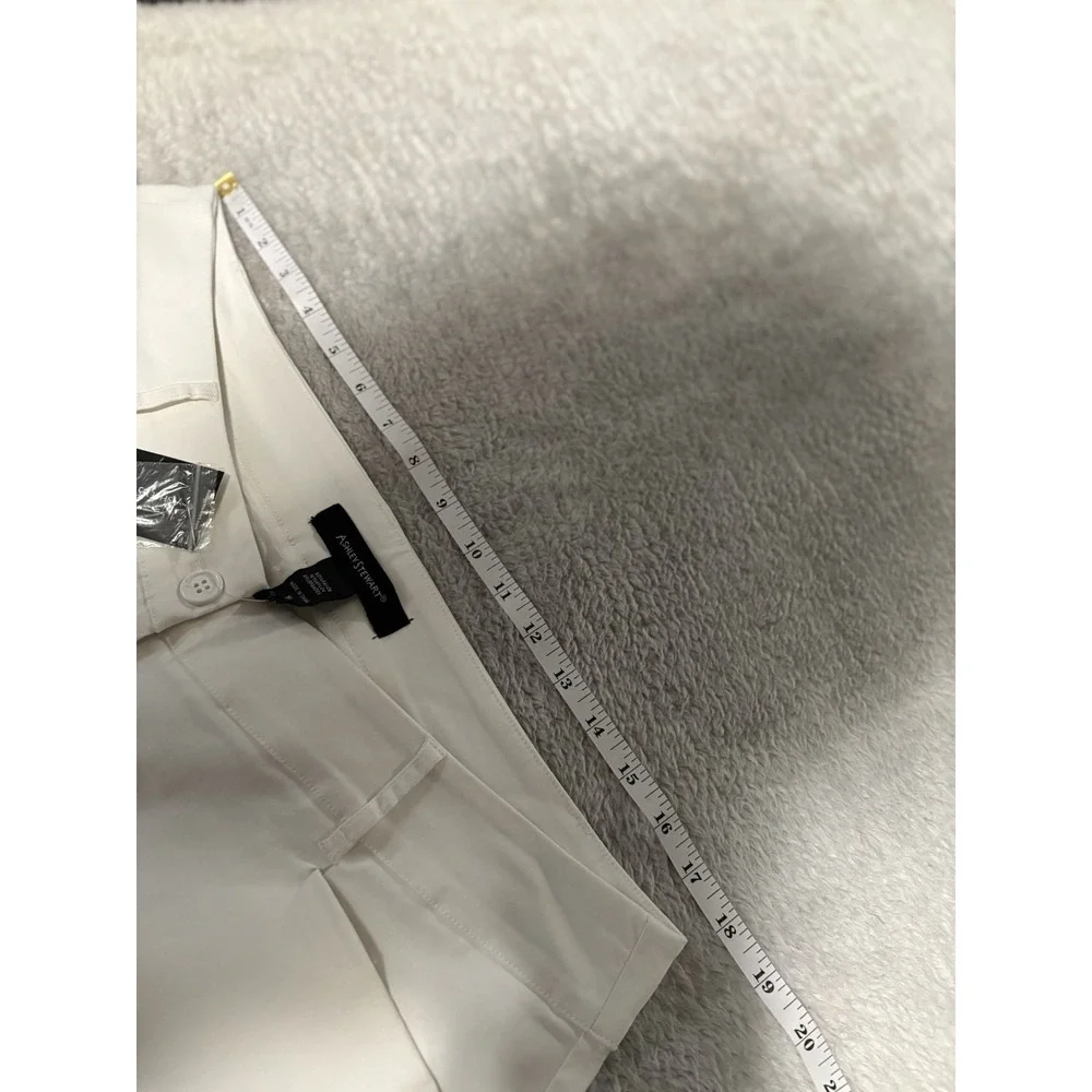 New Ashley Stewart‎ Women's High Waist White Dress Pants Size 16 Straight READ